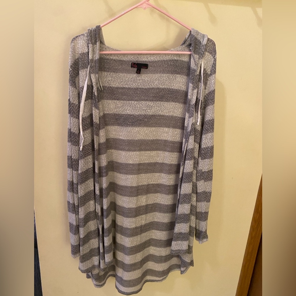 Striped grey sweater